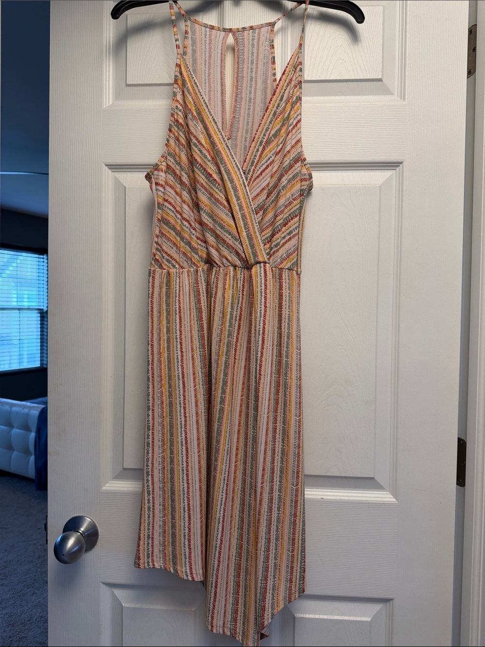 Striped V-Neck Sleeveless dress Multicolor Stripes